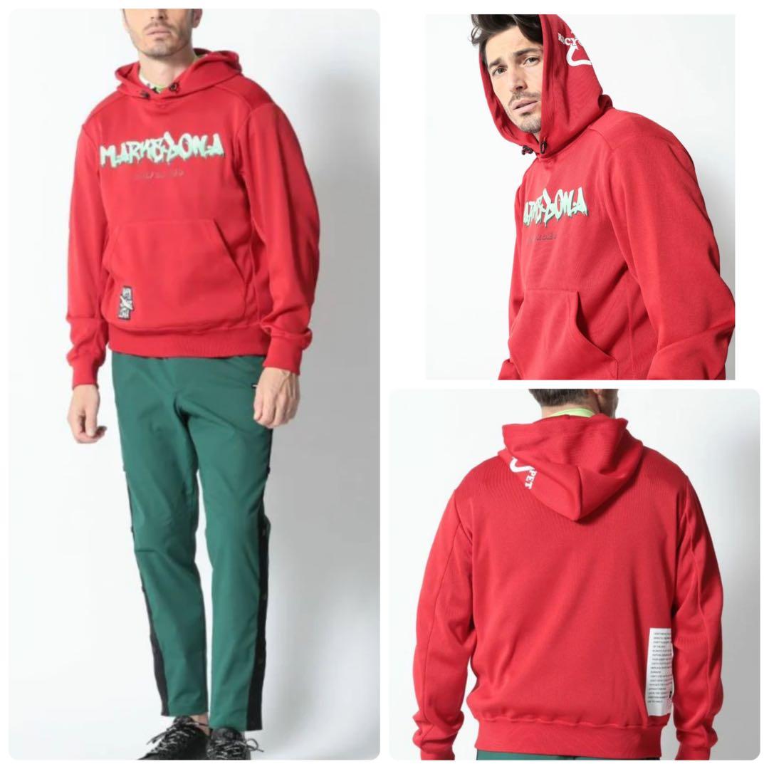 極美品 　近年　マークアンドロナ パーカー Aerosol レッド　XL　50