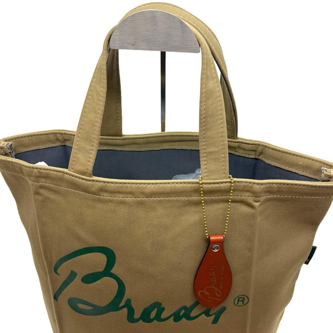 希少 BRADY デカ ロゴ トートバッグ　チャーム　キャンパス 極美品 A4可