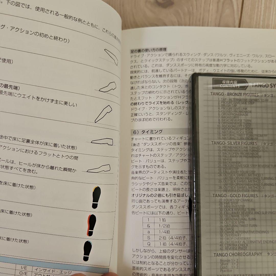 ダンススポーツ教本とDVDセット（ワルツ・タンゴ・チャチャ・ルンバ）