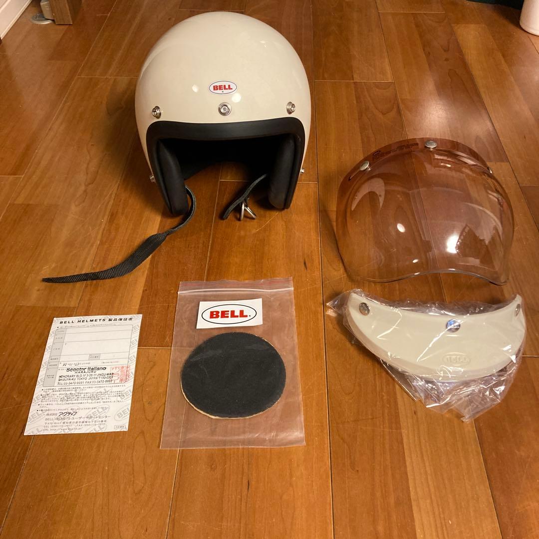 BELL 500-TXJジェットヘルメット アイボリー　59-60cm 付属有