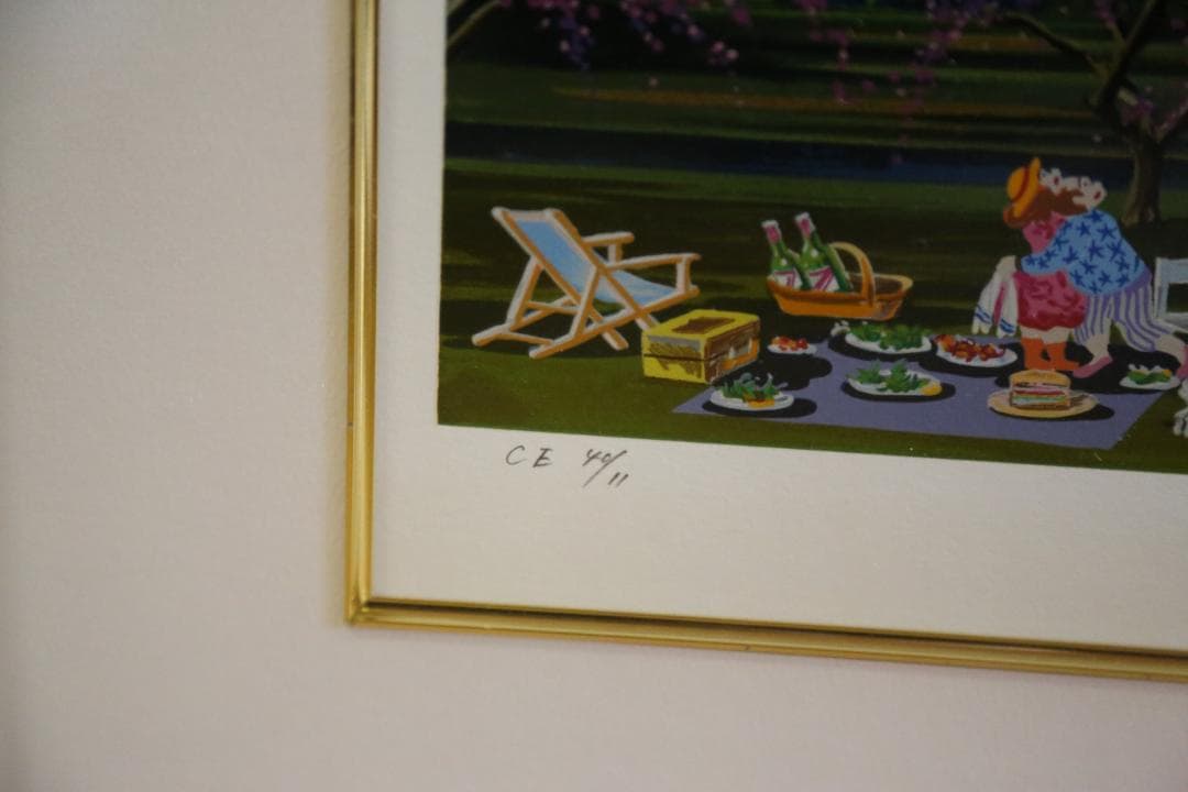 ヒロ・ヤマガタ 『日本のエッセンス 富士の花見』 シルクスクリーン