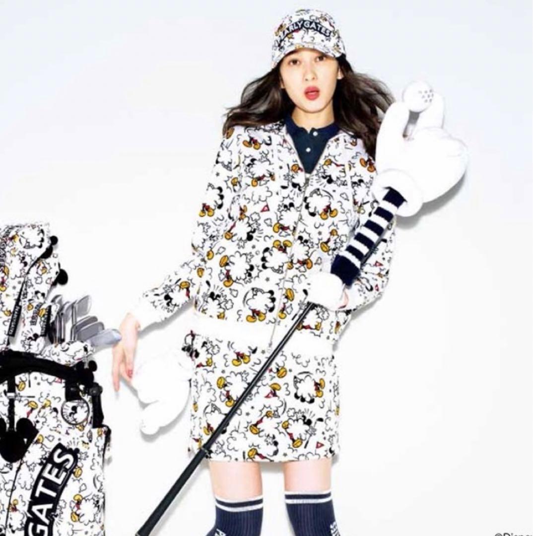 新品　パーリーゲイツ　ディズニー　裏起毛スウェットパーカー　セットアップ