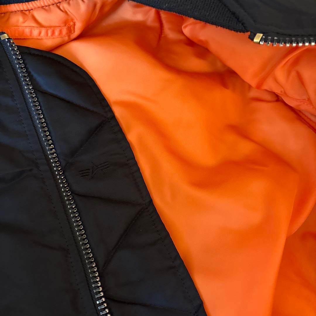 MA-1 ブラックジャケット オレンジ裏地