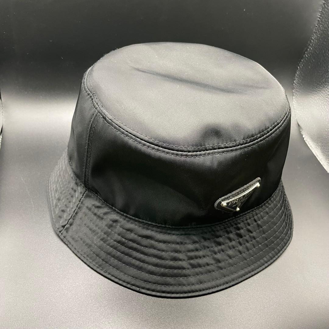 【未使用品】PRADA プラダ ナイロン製 バケットハット ブラック サイズM