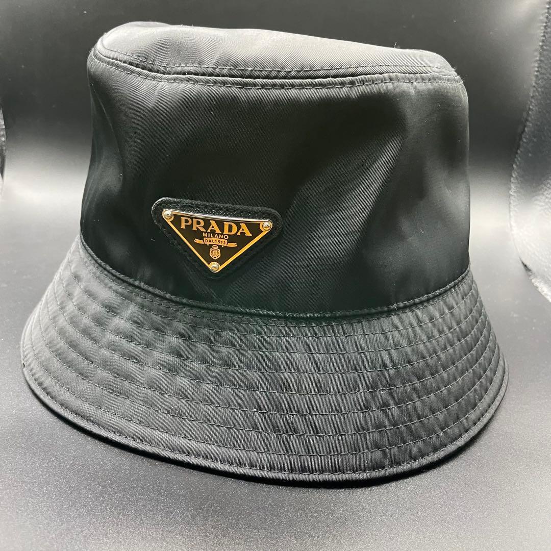 【未使用品】PRADA プラダ ナイロン製 バケットハット ブラック サイズM