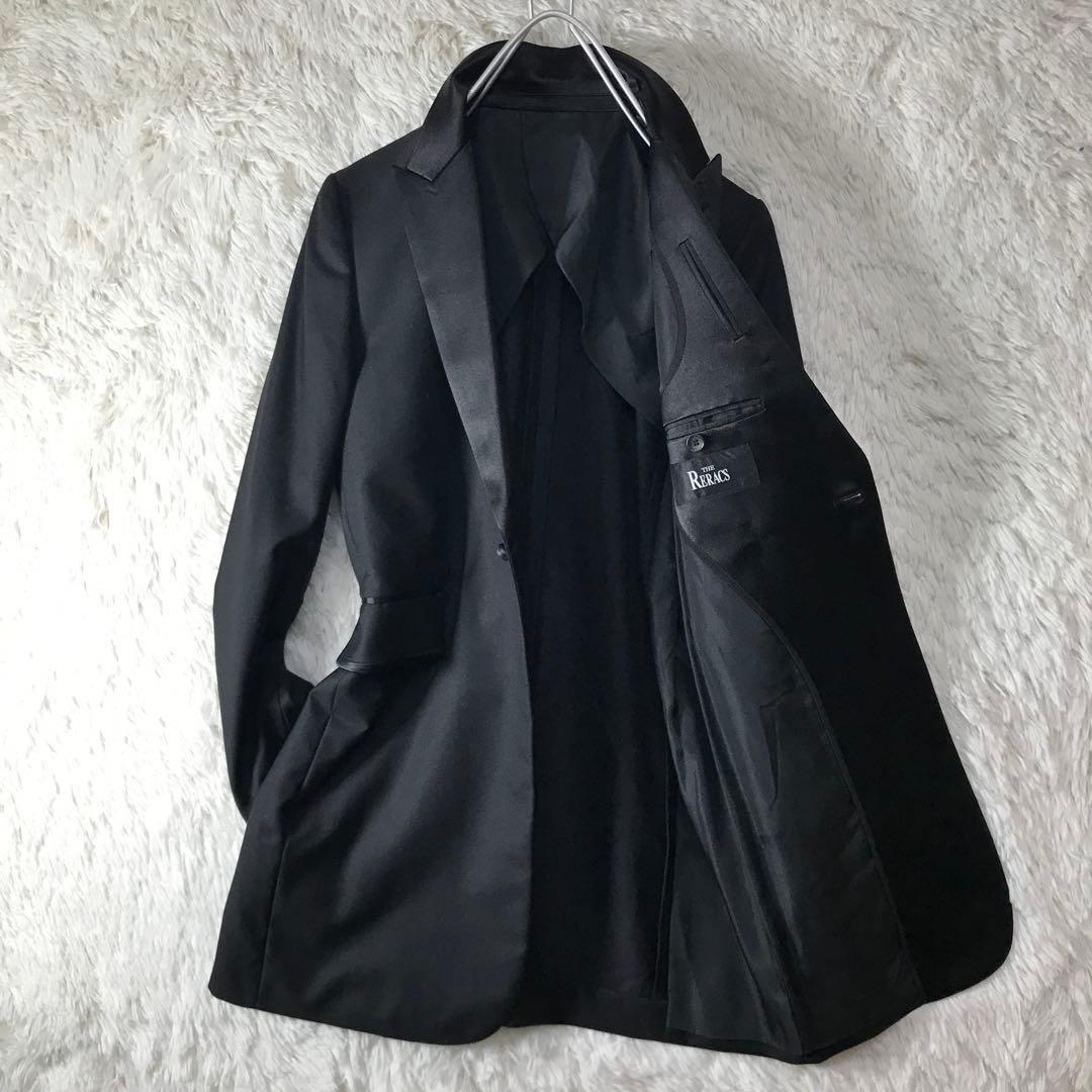 美品 リラクス テーラードジャケット 異素材切替 シルク ウール 日本製 38