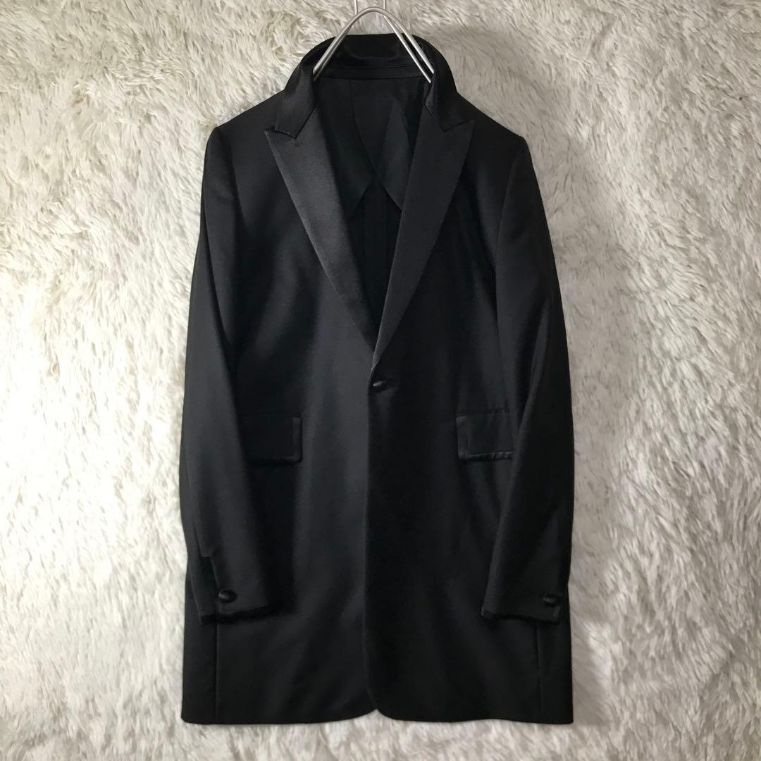 美品 リラクス テーラードジャケット 異素材切替 シルク ウール 日本製 38