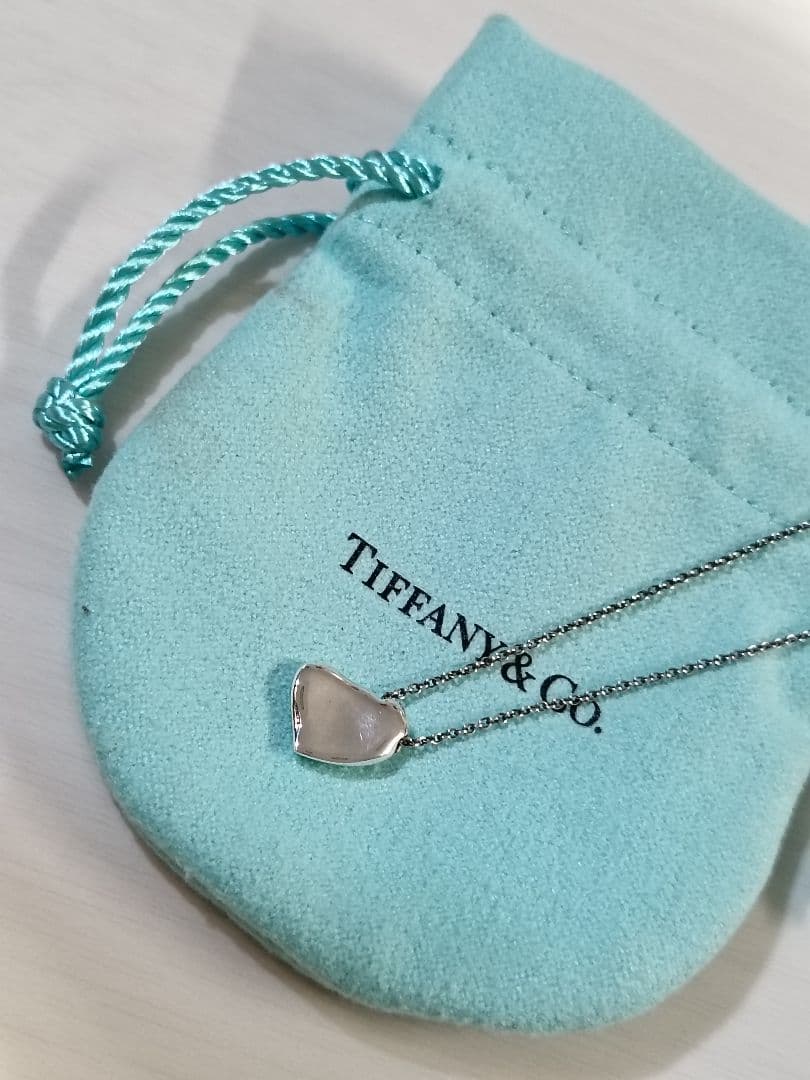 美品Tiffany & Co.フルハートエルサペレッティ925シルバーネックレス