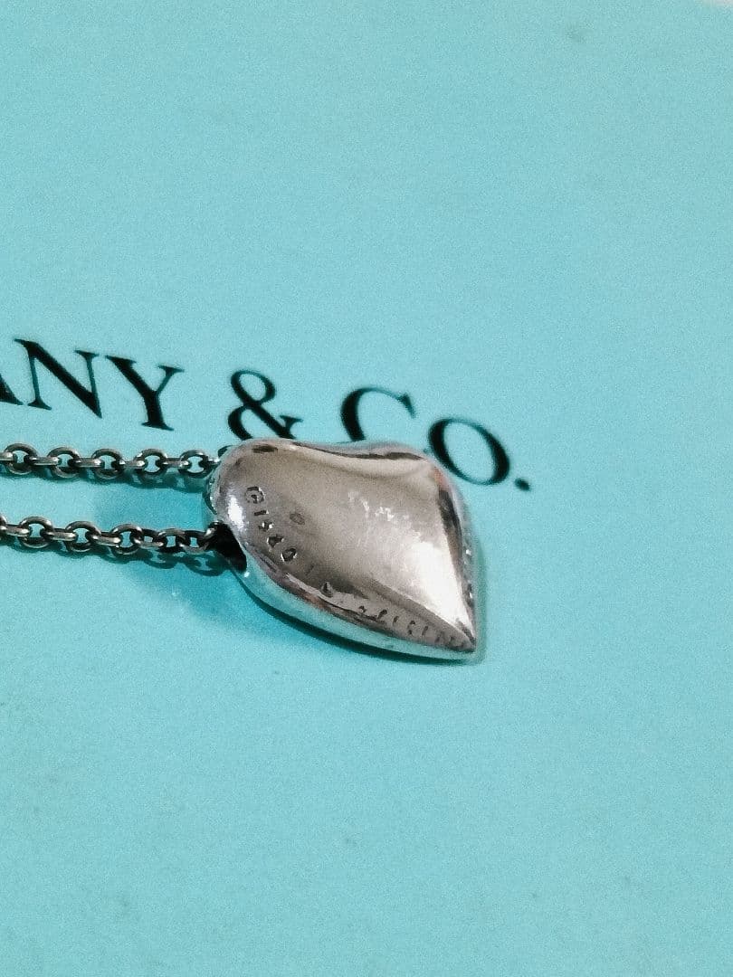 美品Tiffany & Co.フルハートエルサペレッティ925シルバーネックレス