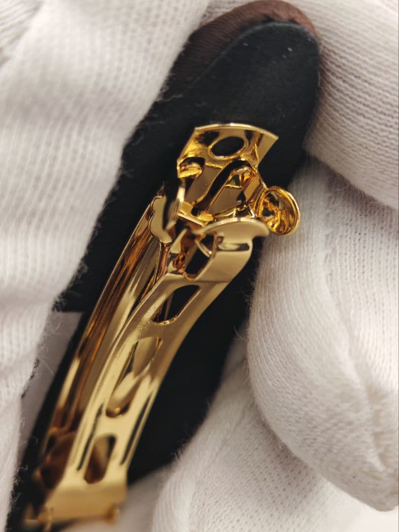 MIU MIU ロゴ ヘアクリップ 2点セット ブラウン系　美品