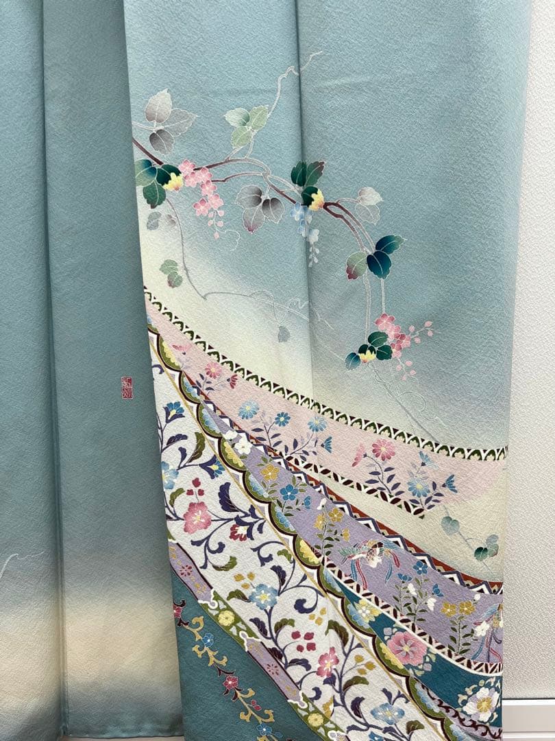 eri様　2点おまとめ　正絹　作家物　訪問着　アラベスク　熨斗目　長襦袢