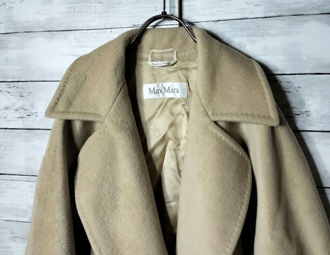 マックスマーラ 銀タグ 女優襟チェスターコート ウールカシミヤ オーバーサイズ