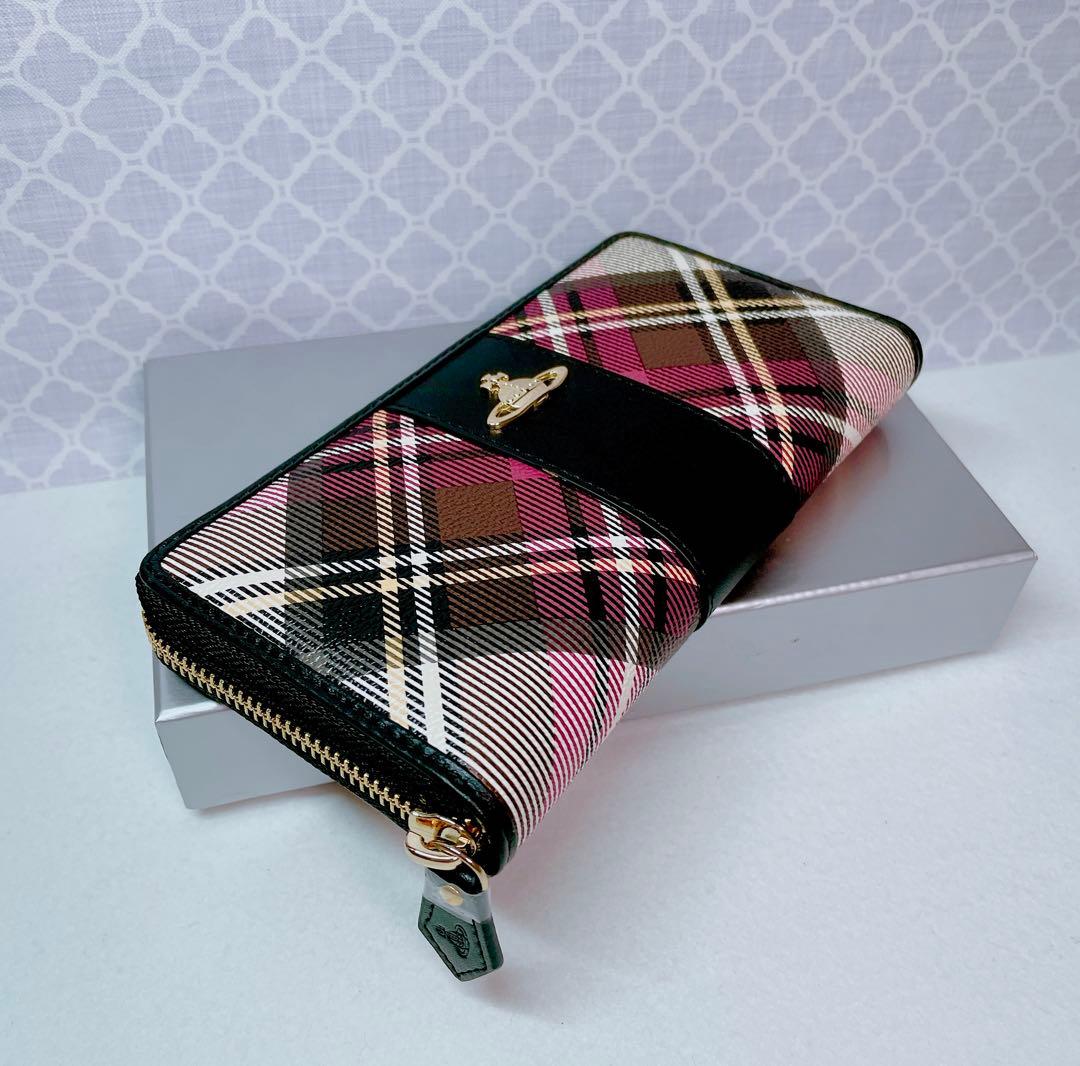 【大人気✨️1点のみ】ヴィヴィアン・ウエストウッド ブラックチェック 長財布