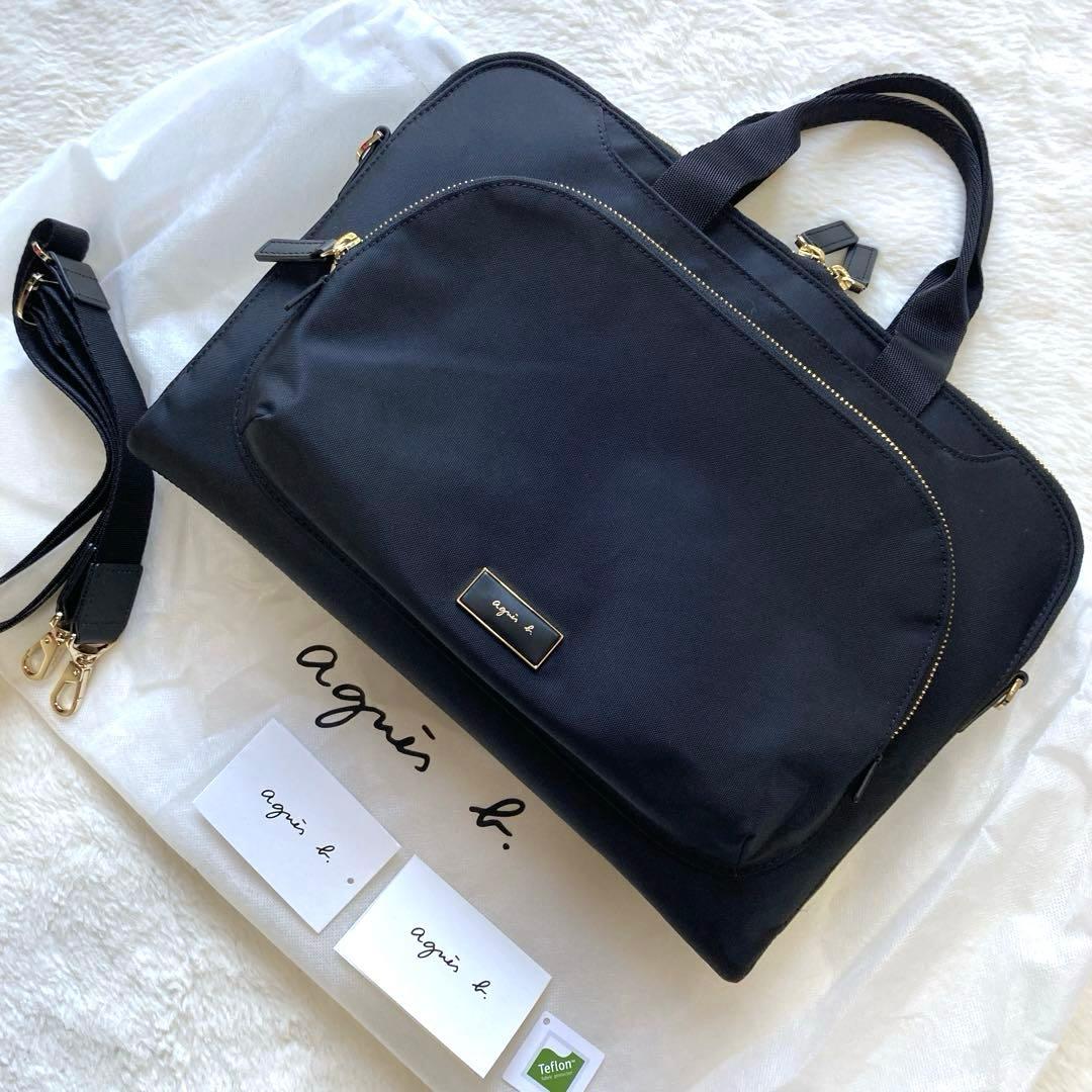 未使用級 アニエスベー agnès b. PCバッグ 2way A4 ブラック