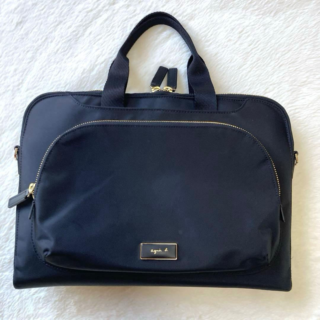 未使用級 アニエスベー agnès b. PCバッグ 2way A4 ブラック