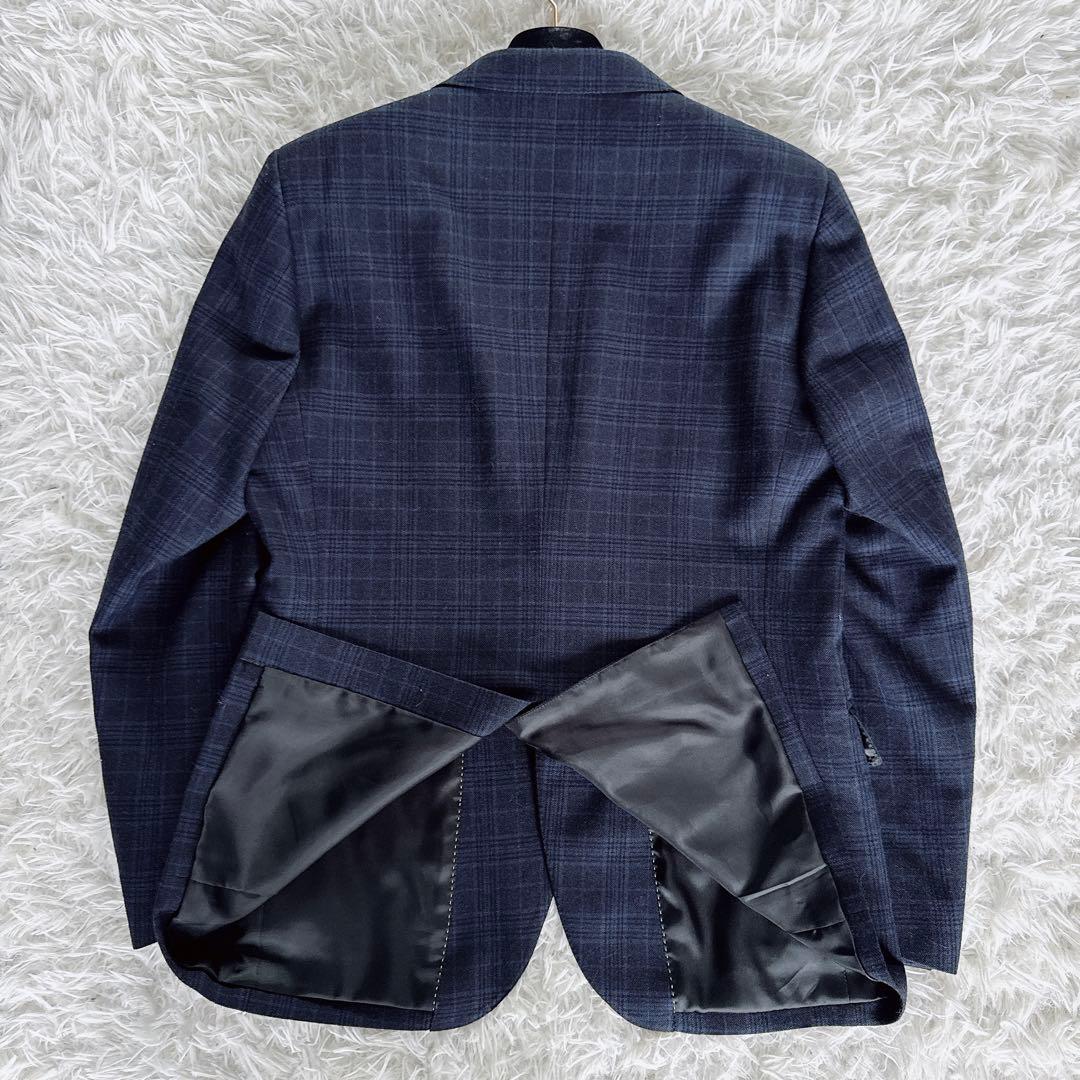 【SIMPLICITE PLUS】スーツ 3ピース ネイビー チェック 48