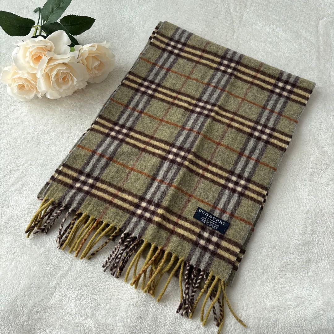 希少色✨Burberry バーバリー マフラー カシミヤ100% ノバチェック