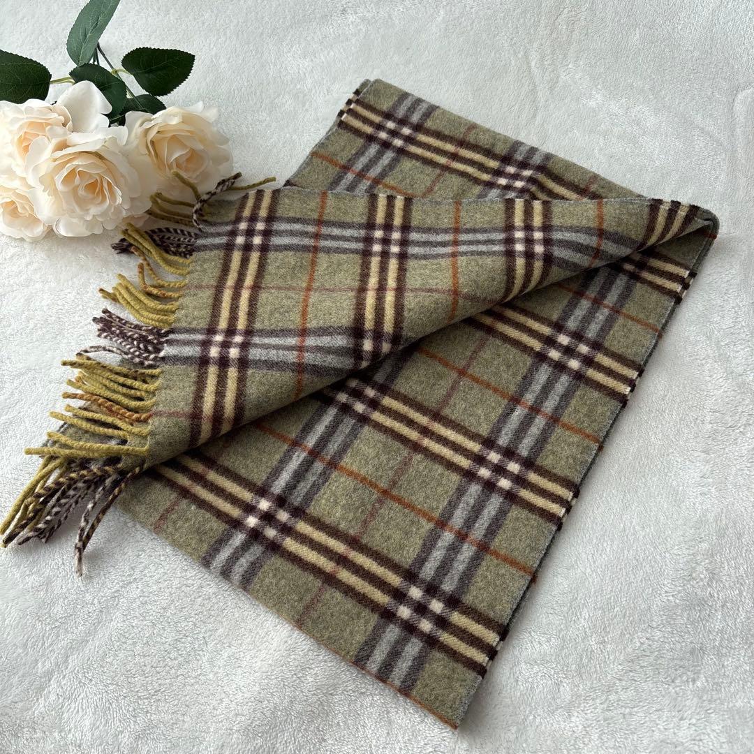 希少色✨Burberry バーバリー マフラー カシミヤ100% ノバチェック