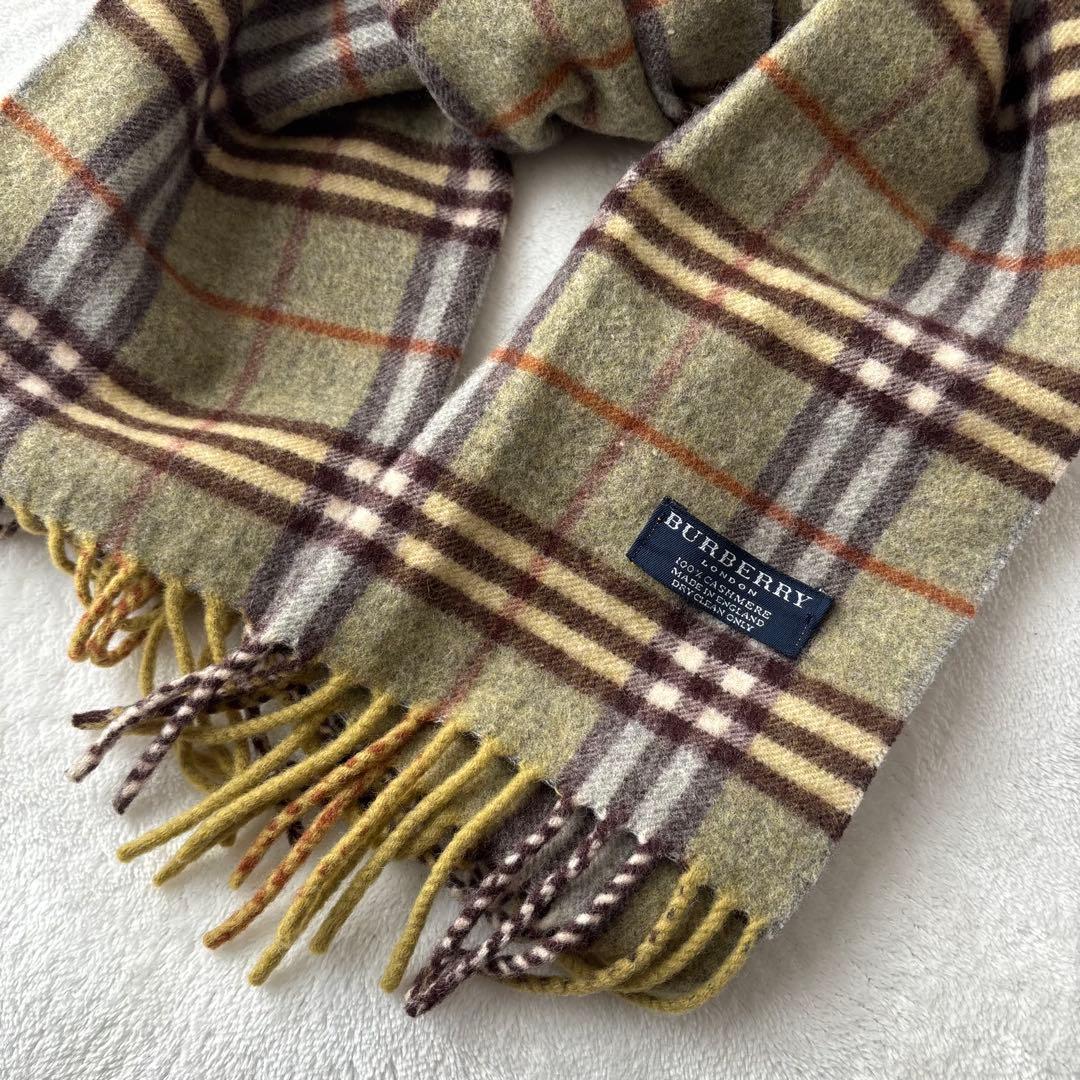 希少色✨Burberry バーバリー マフラー カシミヤ100% ノバチェック