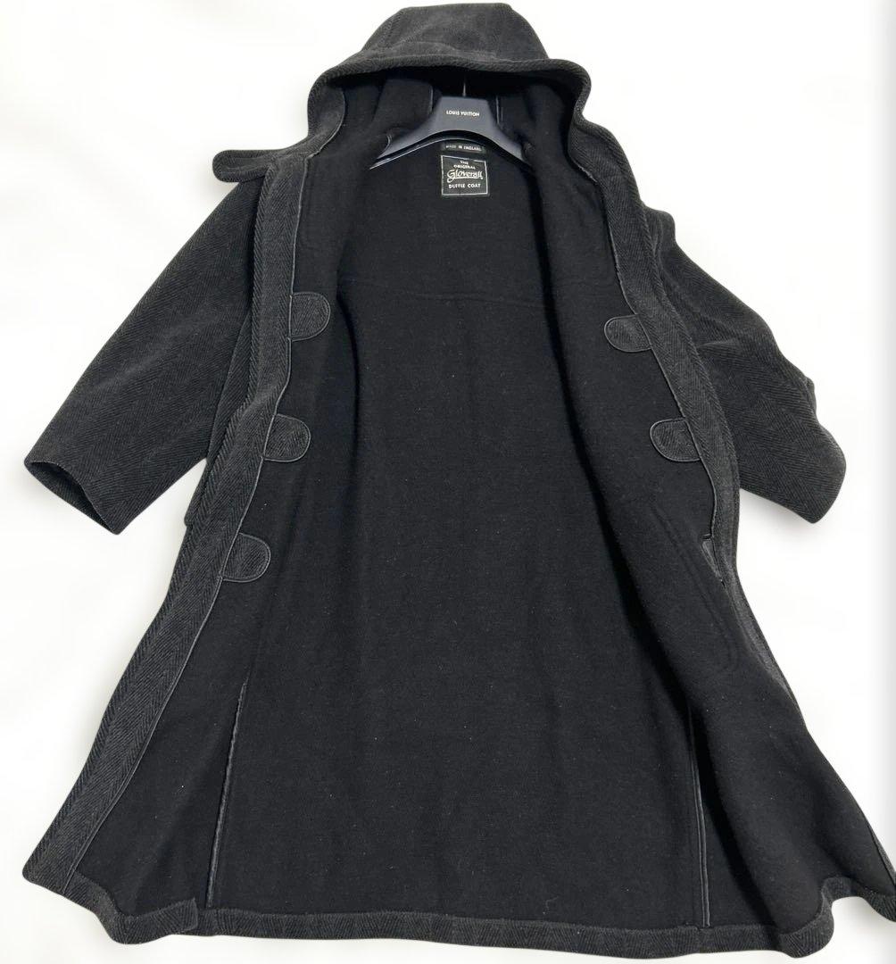 グローバーオール ヘリンボーン ダッフルコート　キングストン　チャコールグレー