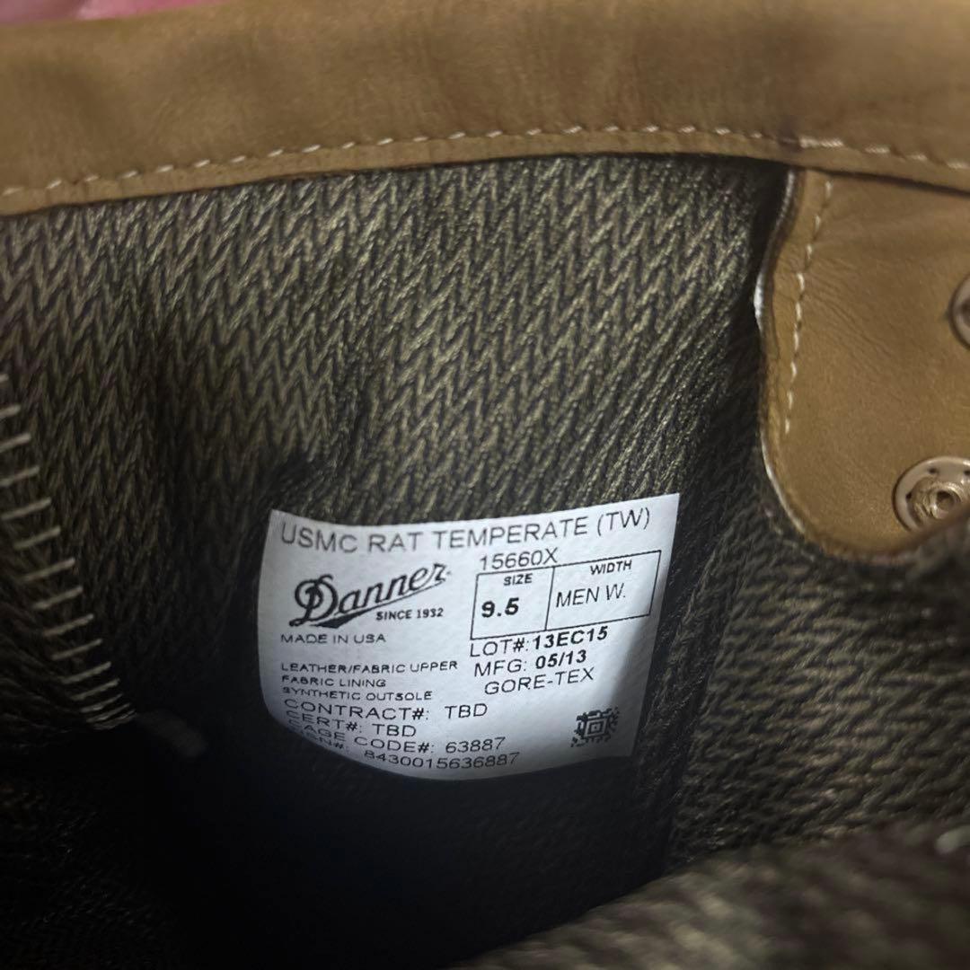 未使用 米軍実物　DANNER GORE−TEX ミリタリーブーツUS 9.5W