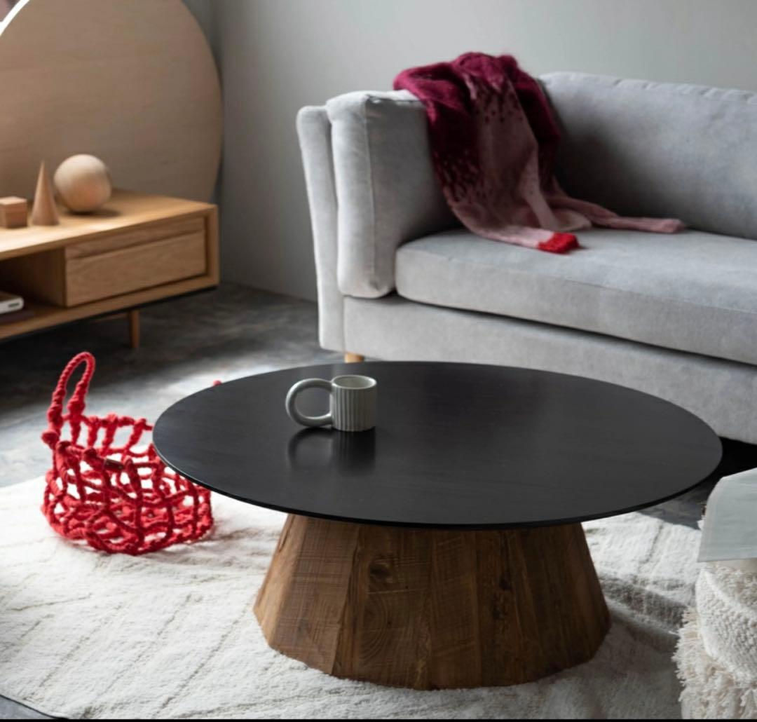 最終値下げしています！モダン木製円形テーブル 90cm