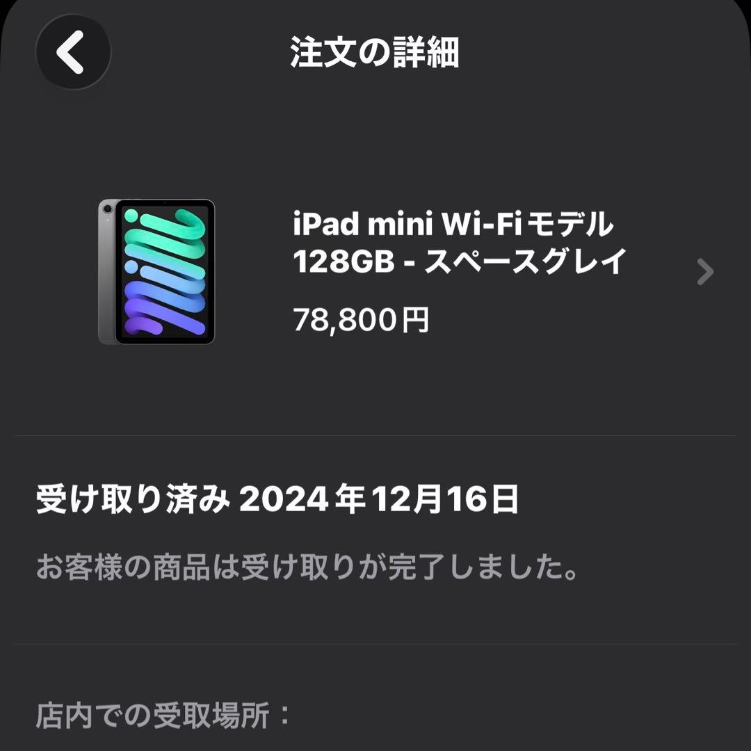 iPad mini A17 Pro Pencil Pro 付 バッテリー100%