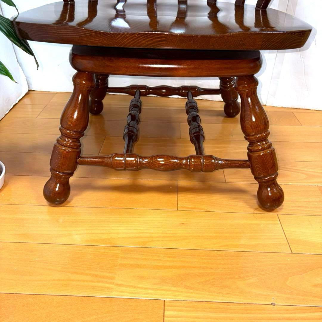 【Joy】飛騨家具　WINDS 太平 ウィンザーチェア 回転式 清掃 磨き