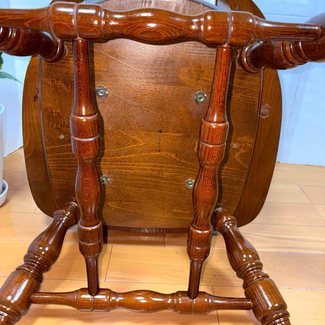 【Joy】飛騨家具　WINDS 太平 ウィンザーチェア 回転式 清掃 磨き