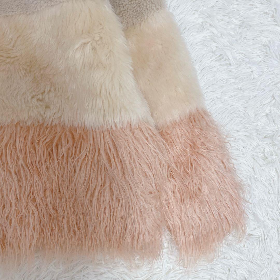 美品 グレースコンチネンタル ハーフコート ファージャケット リバーシブル