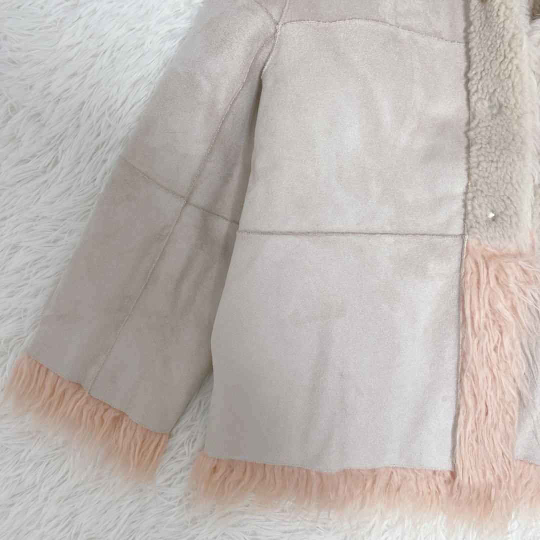 美品 グレースコンチネンタル ハーフコート ファージャケット リバーシブル