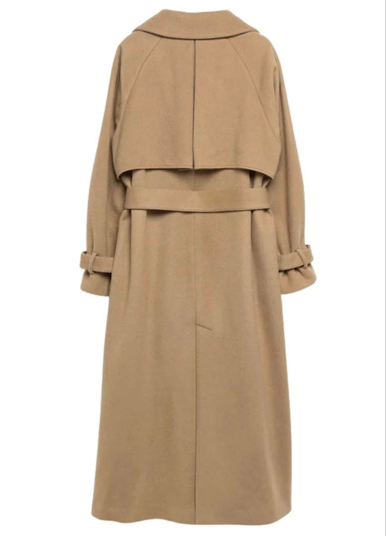 【訳あり】anuans ウールトレンチコート （CAMEL）Sサイズ