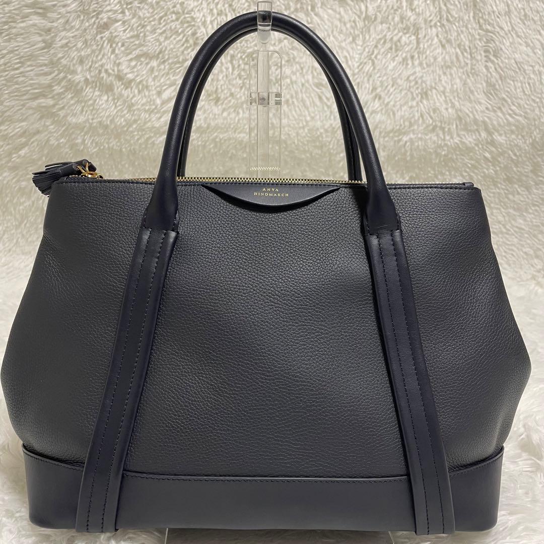 し*ぬ様 アニヤハインドマーチ　トートバッグ　ブラック系