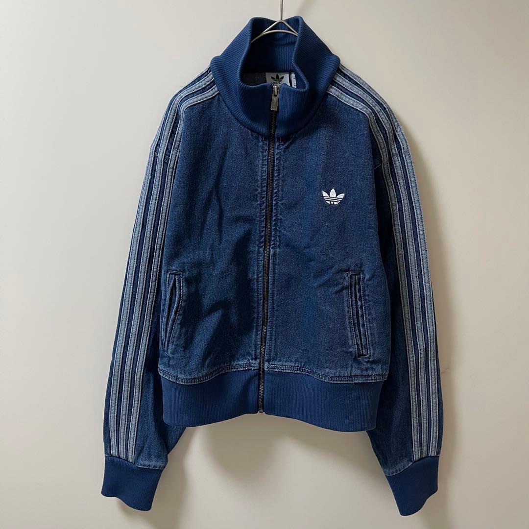 新品L女性】アディダスアディカラーデニムジャケットファイヤーバードトラック