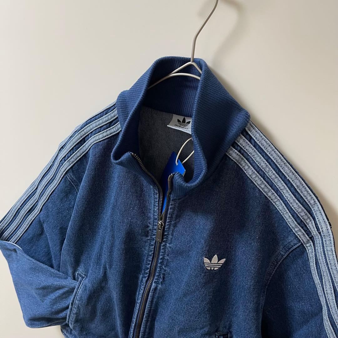 新品L女性】アディダスアディカラーデニムジャケットファイヤーバードトラック