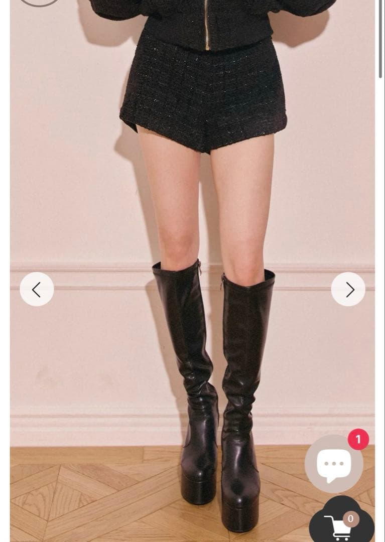 Randy ランディー ベロアツイード ショートパンツ