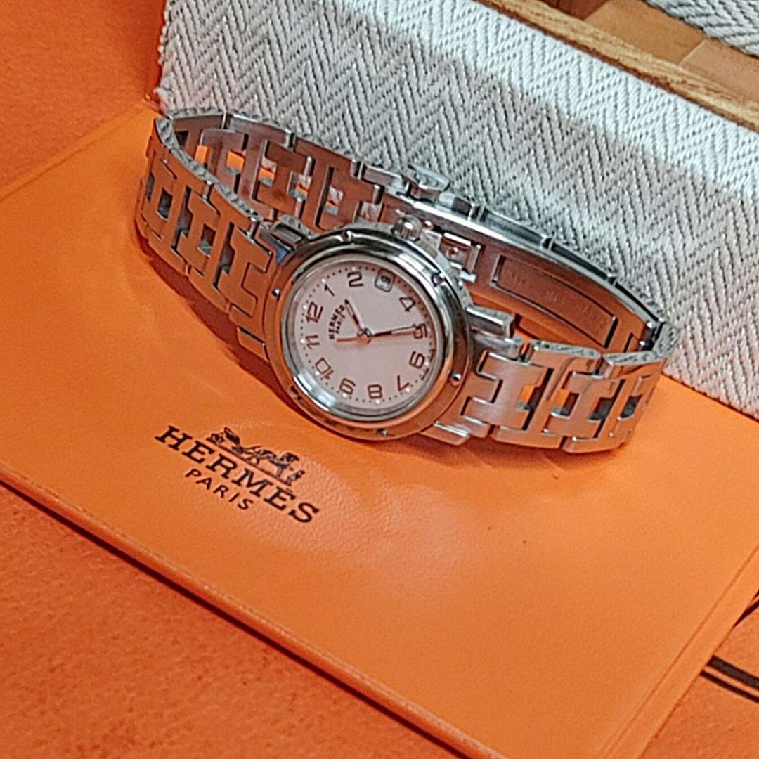 natsuエルメス時計ナクレシェル新品電池新品仕上げ正常稼働品/レディース