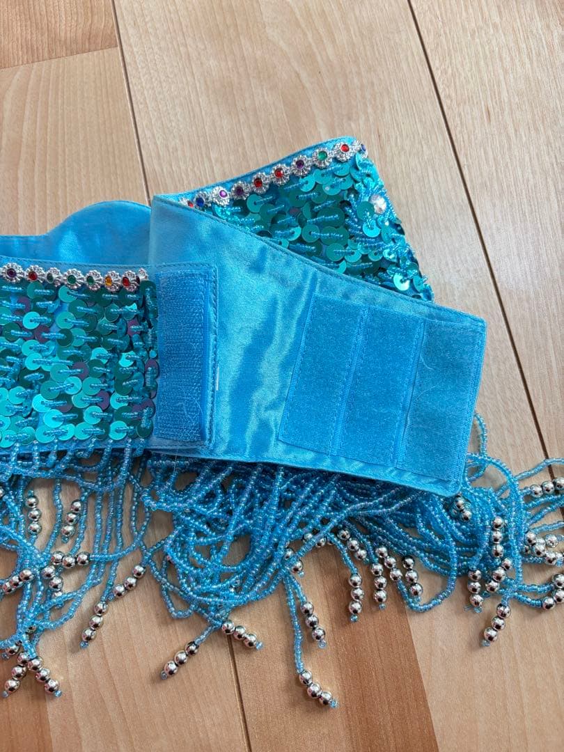 【3点セット/オリエンタルベリーダンス】水色セットアップ ダンス