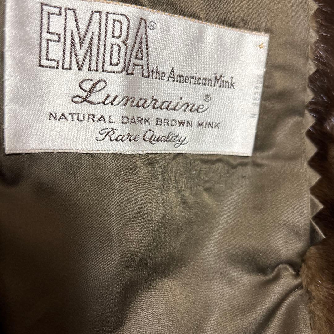 DORAEMBA ミンク　ナチュラルダークブラウンファー ミディアムコート