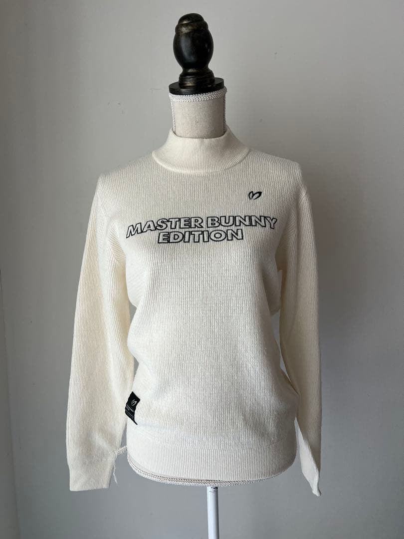 パーリーゲイツマスターバニー　羊毛カシミア刺繍セーター
