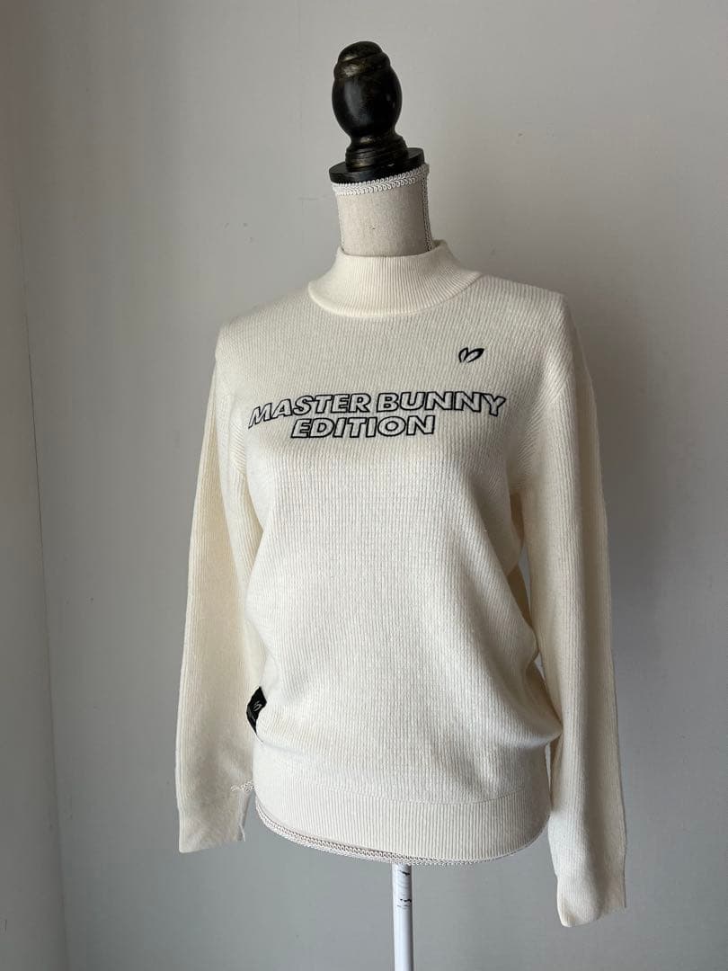 パーリーゲイツマスターバニー　羊毛カシミア刺繍セーター