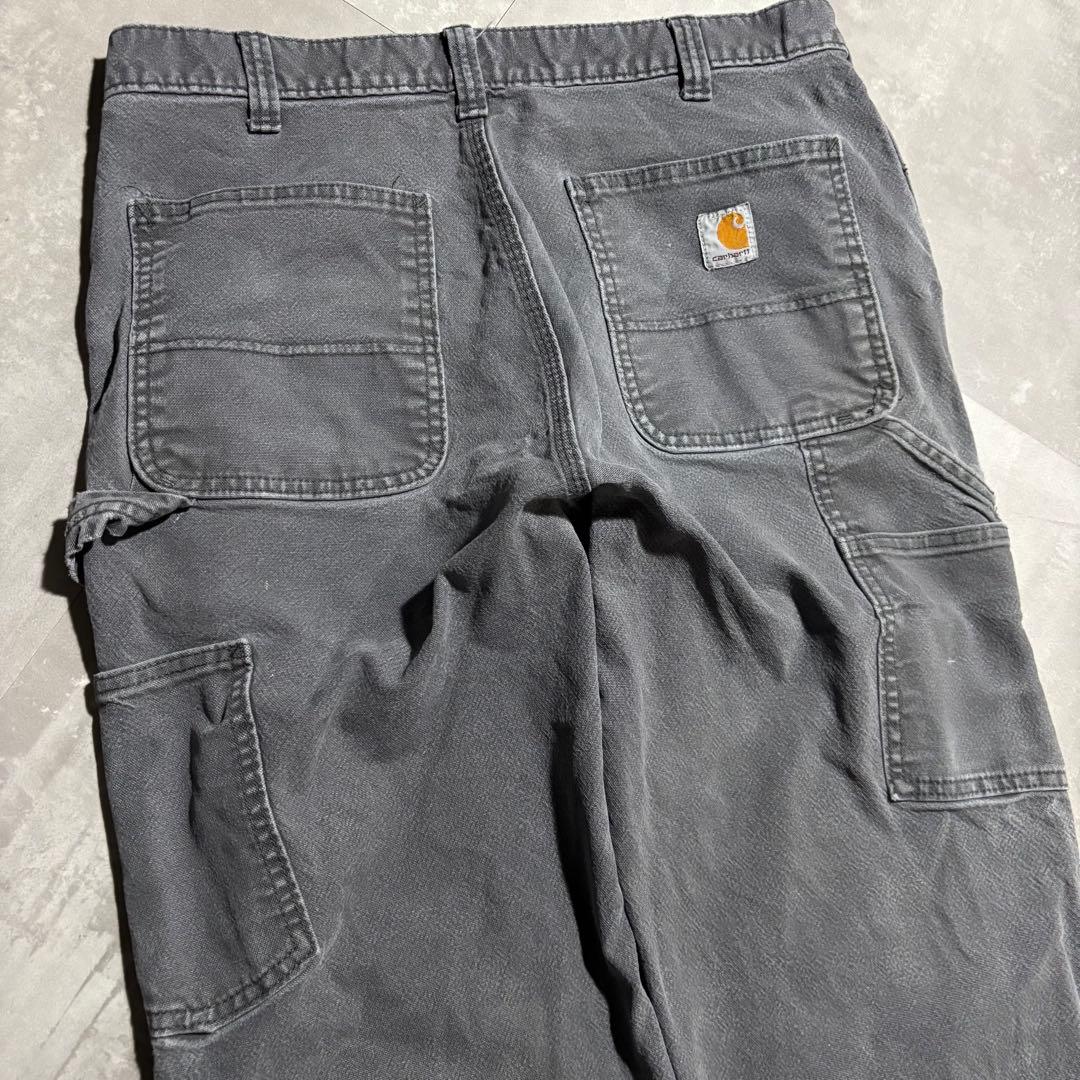 カーハート carhartt ペインターパンツ　ワークパンツ　ダブルニー　グレー