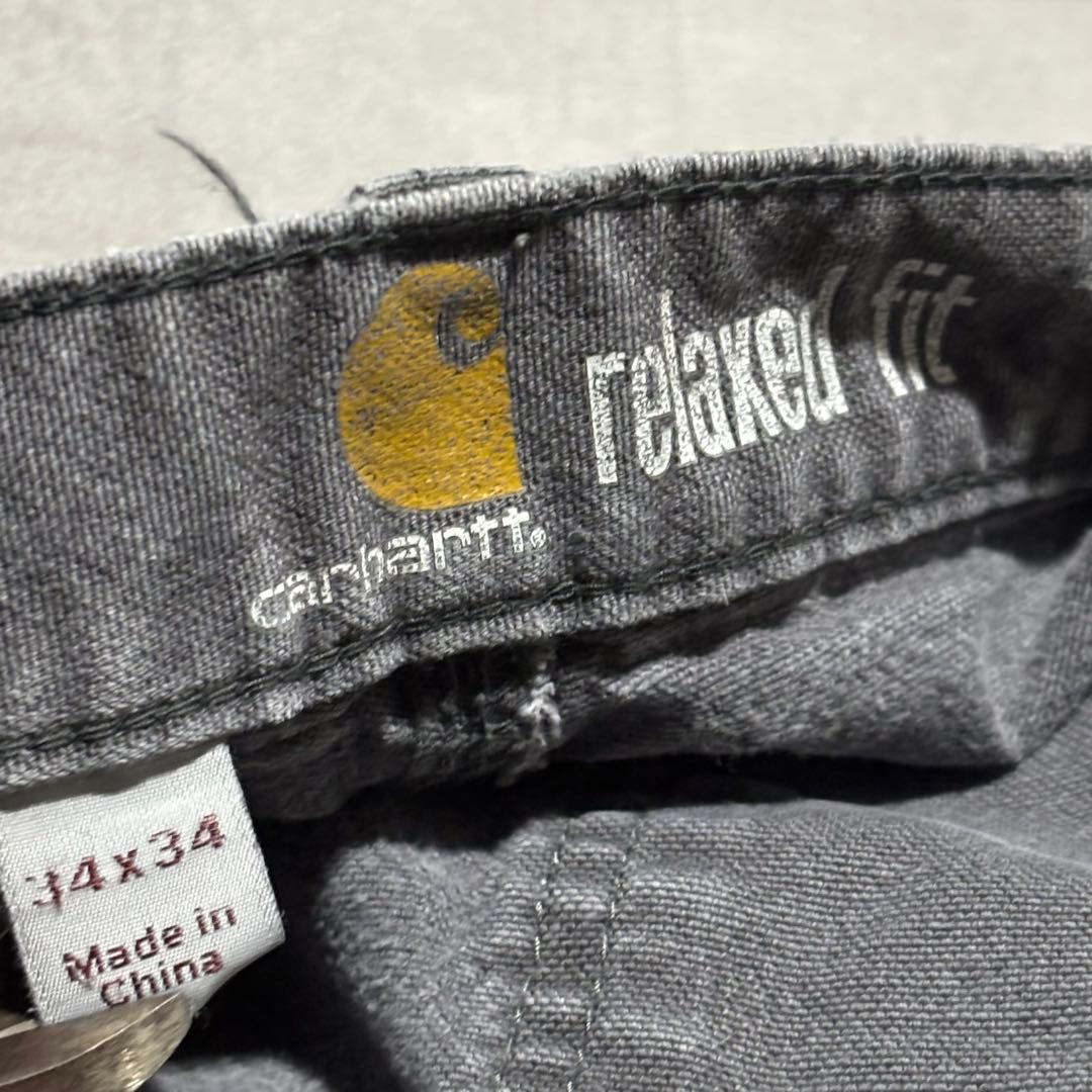 カーハート carhartt ペインターパンツ　ワークパンツ　ダブルニー　グレー