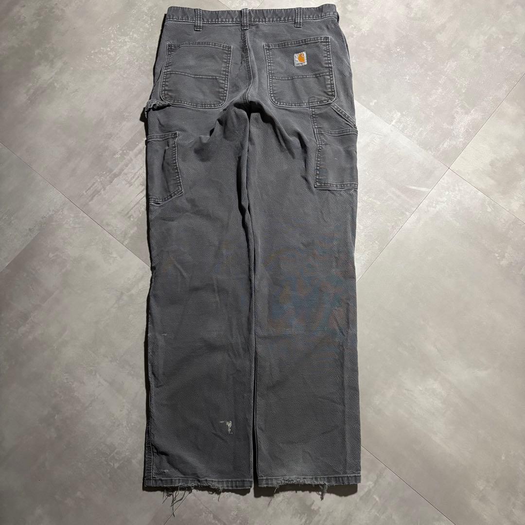 カーハート carhartt ペインターパンツ　ワークパンツ　ダブルニー　グレー