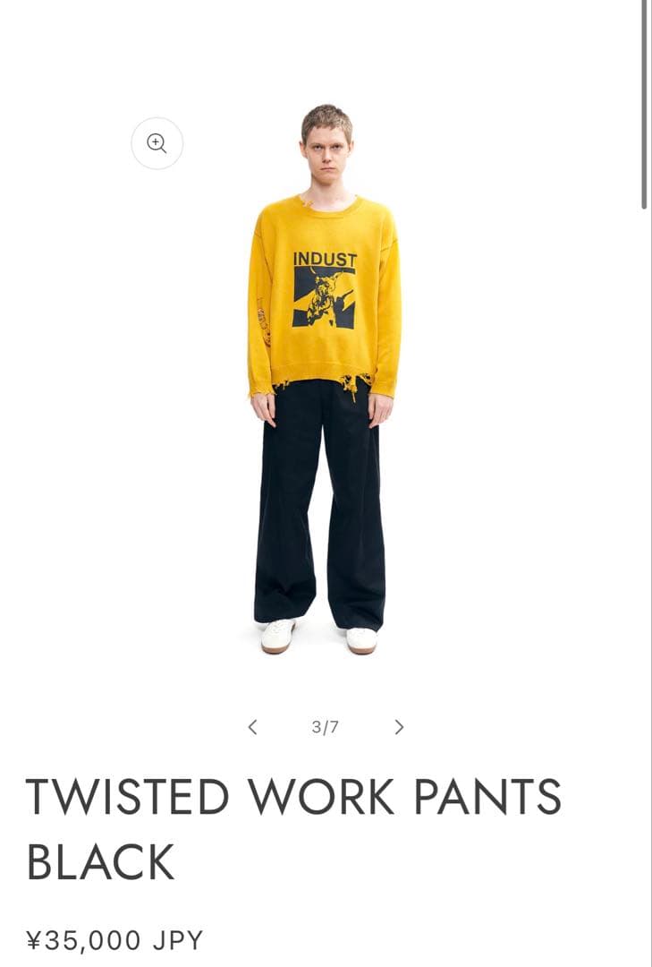 パンツ YUKI HASHIMOTO TWISTED WORK PANTS