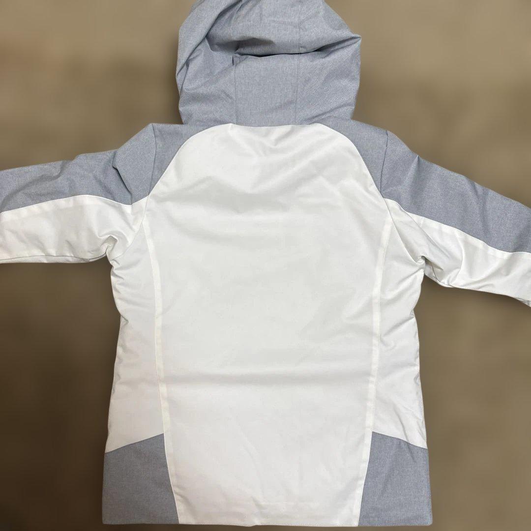 女性用スキーウェア グレー/ホワイト