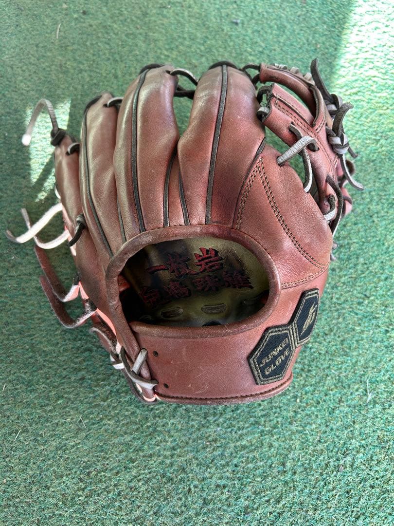 硬式野球グローブ 赤色ジュンケイ