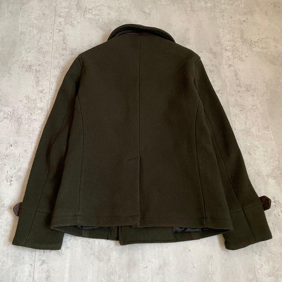 ナポレオンジャケット　ピーコート　金ボタン　カーキ　モード　ミリタリー　y2k