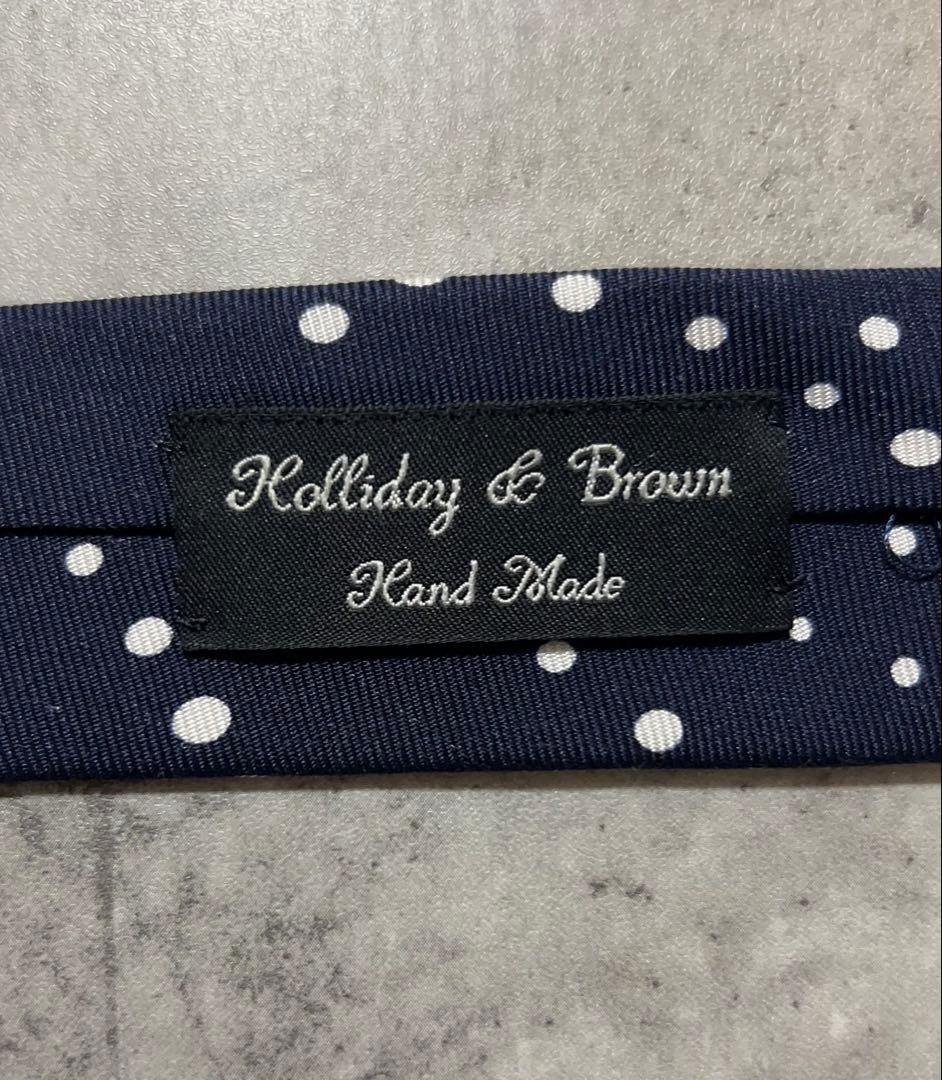 Holliday ＆ Brown ネクタイ ドット柄 ネイビー