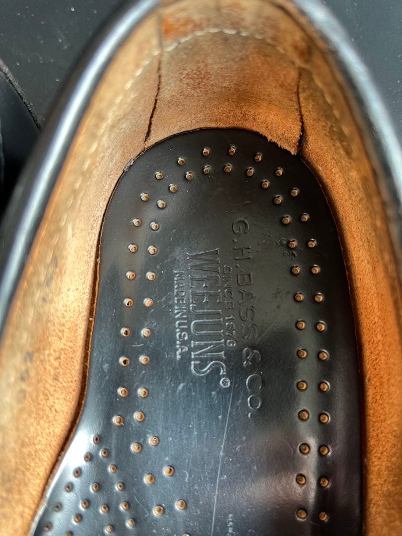 G.H BASS&CO WEEJUNS USA製 ローファー　ブラック